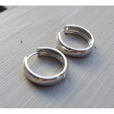 Creolen verzilverd 02