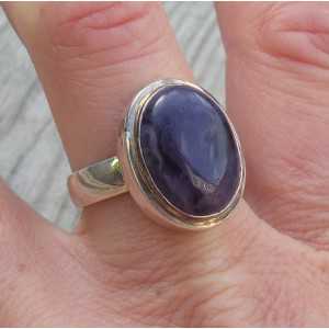 Silber ring set mit Sugiliet ring Größe 19 mm 