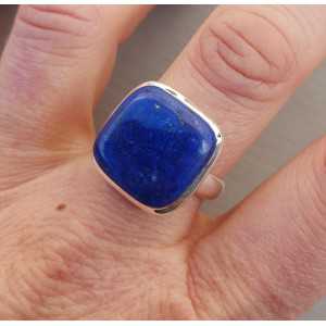 Silber ring set mit eckigen Lapis Lazuli 19.7 mm
