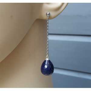 Earrings with Sapphire briolet