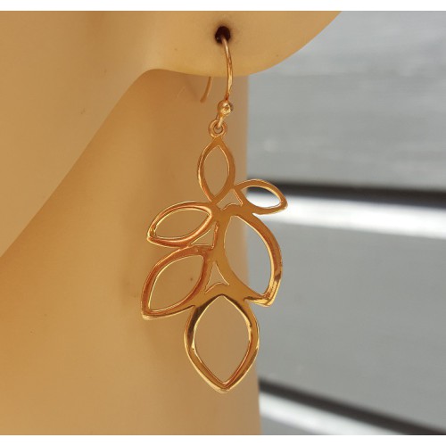 Rosé vergulde oorbellen