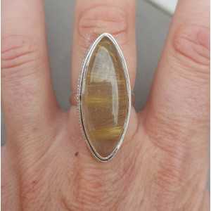 Silver ring with marquise golden Rutielkwarts and edited header 17.7
