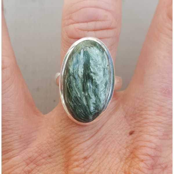 Silber ring set mit ovalen Seraphiniet 17 mm