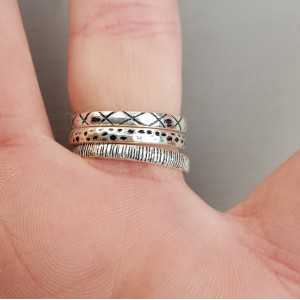 Silber-Ringe mit Mondstein von 16,5 oder 18,5