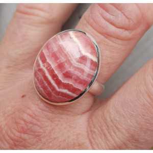 Zilveren ring gezet met Rhodochrosiet 20.5 mm