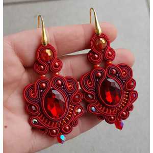 Ohrringe mit roten handmade-Anhänger
