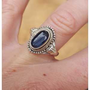 Silver ring set with Kyanite to 17.5 mm