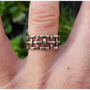 Silver ring braided adjustable