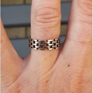  Silver link ring adjustable