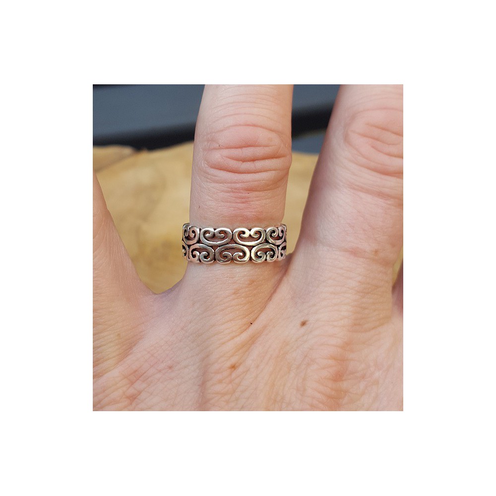 Silver ring wave adjustable