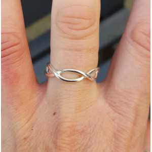 Silver ring waves adjustable
