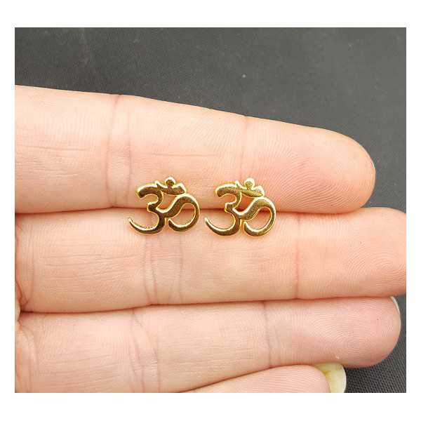 Oorknoppen with Ohm sign silver or gold