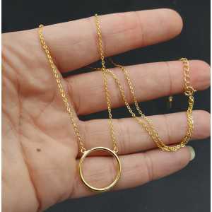 Halskette mit cricle Anhänger in Silber oder gold