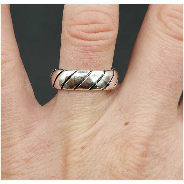 Silber-band-ring verstellbar