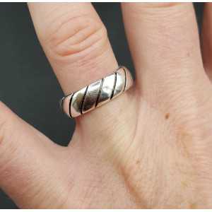 Silver band ring adjustable