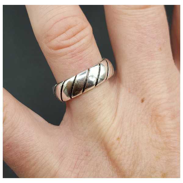 Silber-band-ring verstellbar