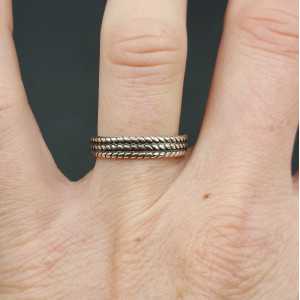 Zilveren band ring verstelbaar