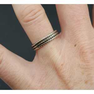 Zilveren band ring verstelbaar