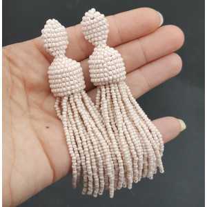 Light pink tassel earrings 