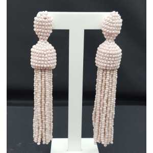 Light pink tassel earrings 