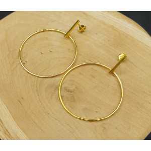 Gold plated earrings hoop large