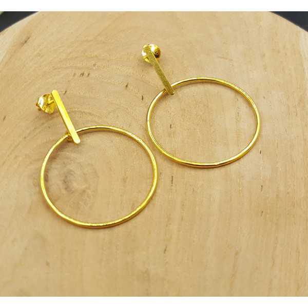 Gold plated earrings hoop medium