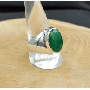 Silber ring set mit Emerald-20 mm