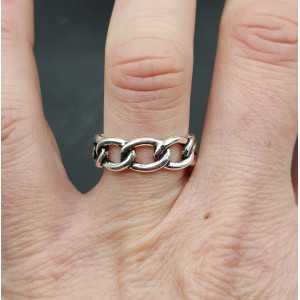 Silver link ring adjustable