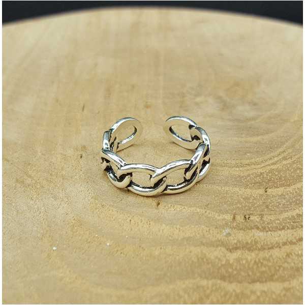 Silver link ring verstellbar
