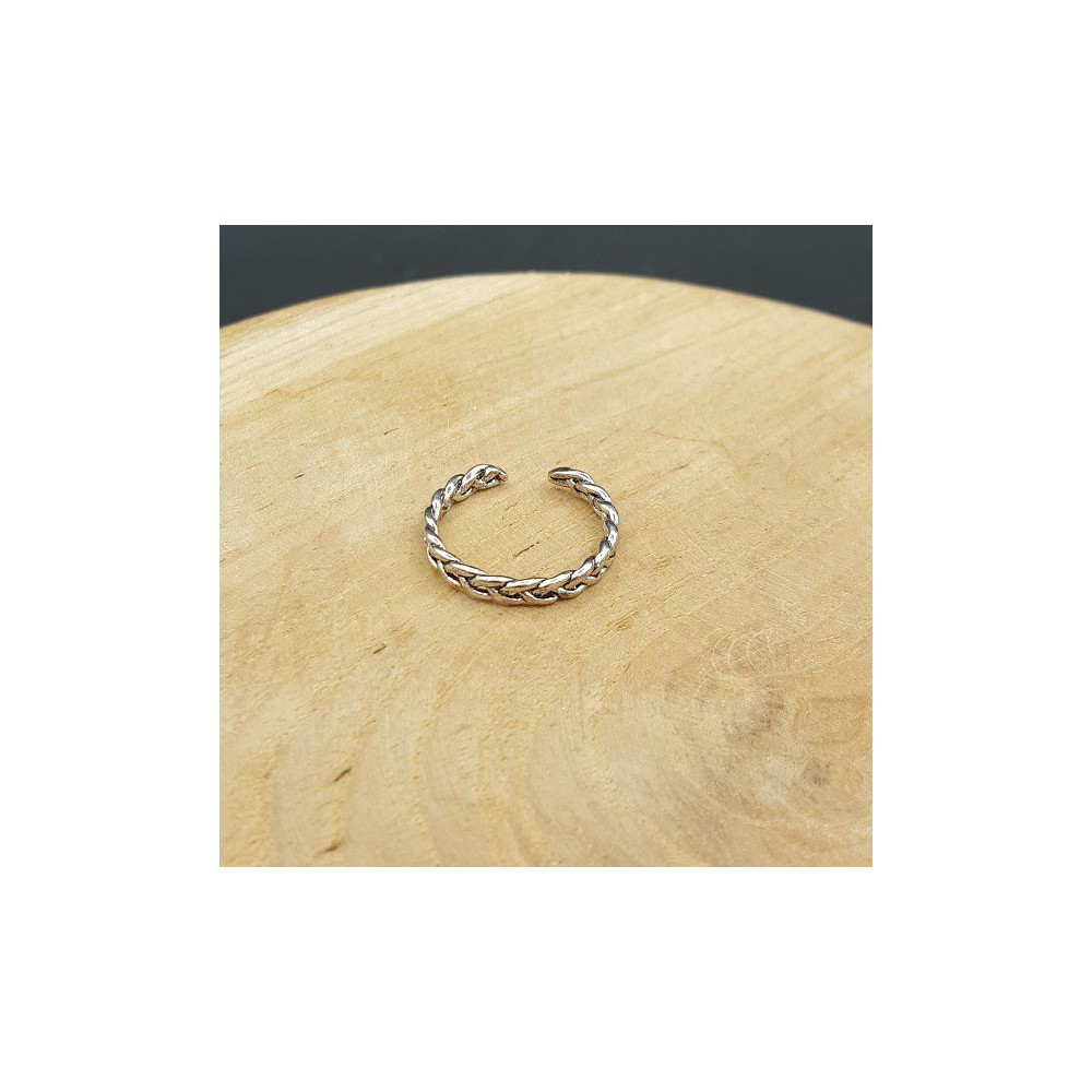 Silver link ring adjustable