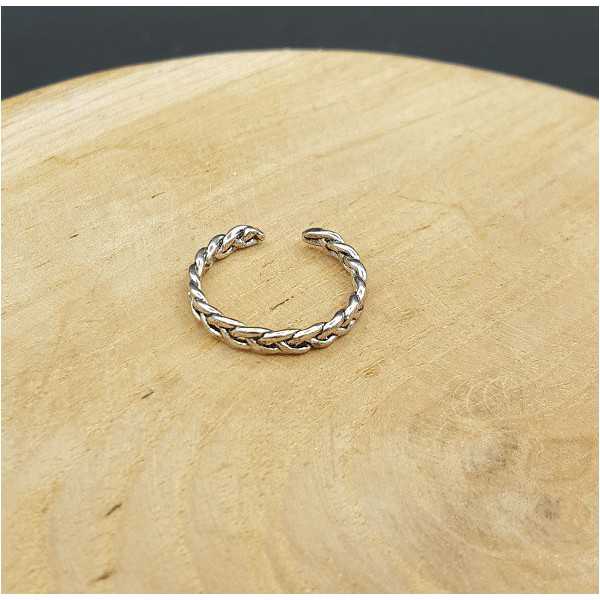 Silver link ring verstellbar