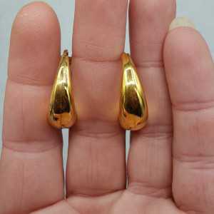 Gold plated wide creoles
