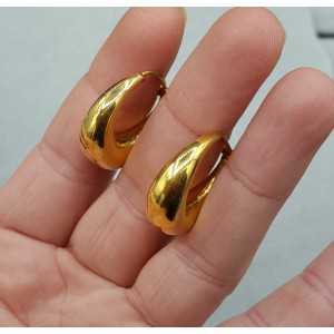 Gold plated wide creoles