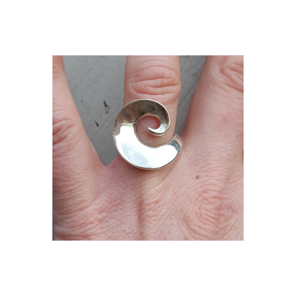 Silber ring wave 17,5 mm