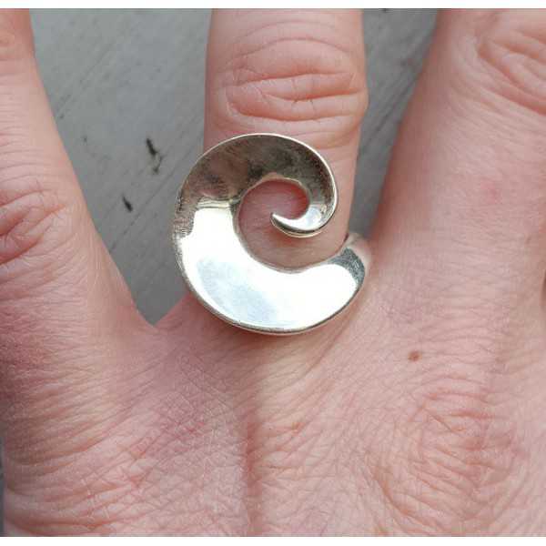 Zilveren ring wave 17.5 mm