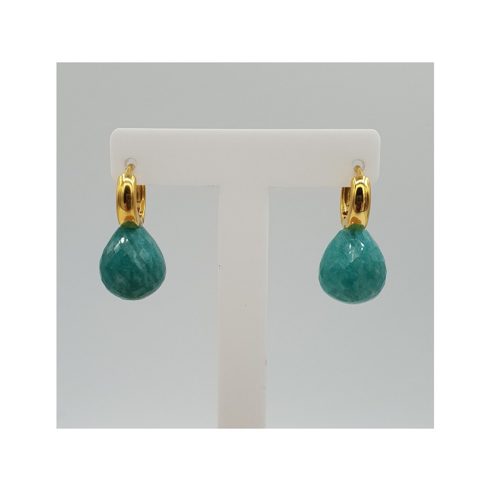 Creoles with Amazonite briolet