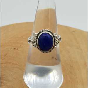 Silver ring set with Lapis Lazuli 16.5 mm