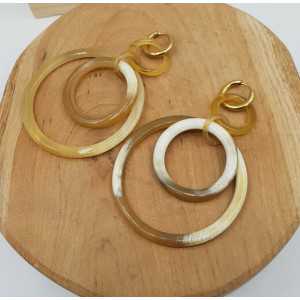Creoles with rings of buffalo horn