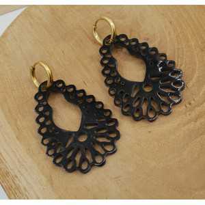 Creoles with carved black buffalo horn