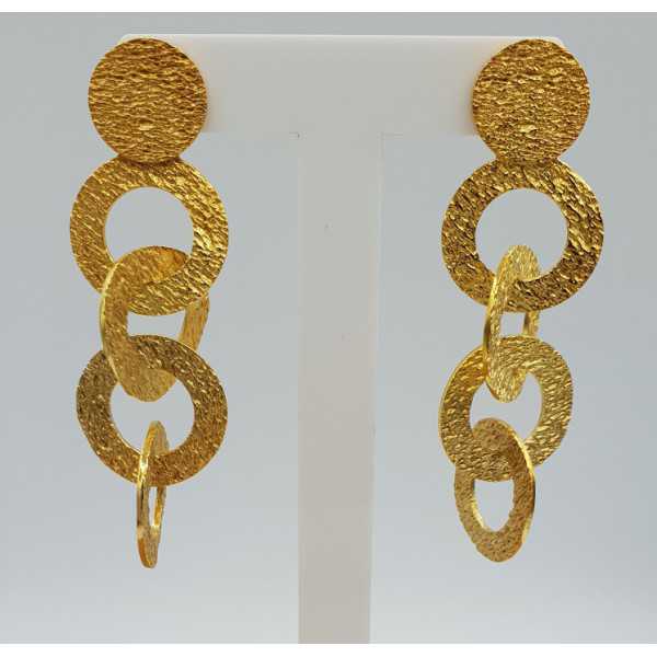 Earrings with link chain