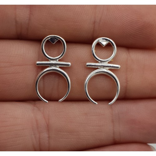 Zilveren oorknoppen maan