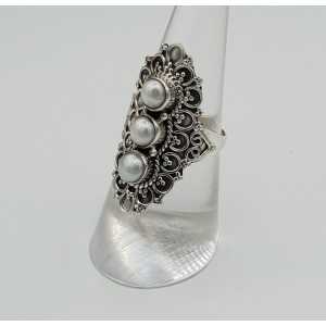 Silber ring set mit Perlen 16,5 mm