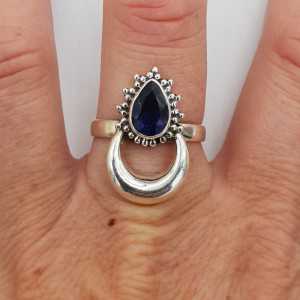 Silver moon-ring-set mit Ioliet 18,5 mm