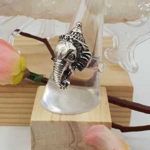 Silber Ganesha Elefant ring 18,5 mm