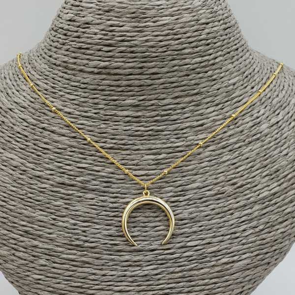 Gold plated chain with moon pendant