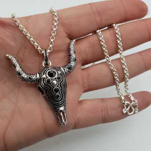 Silver necklace with Buffalo pendant