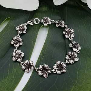 Silber Blumen-Armband
