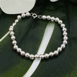 Silver bracelet balls 6mm
