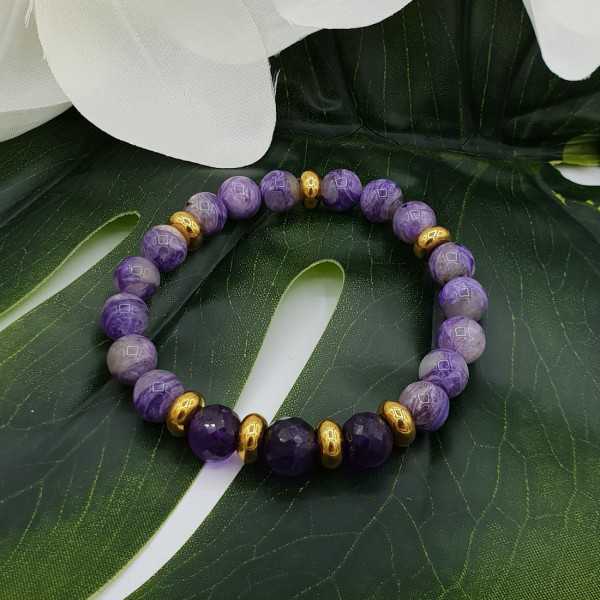 Bracelet of Charoiet and Amethyst