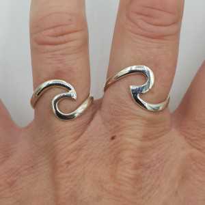 Zilveren wave ring